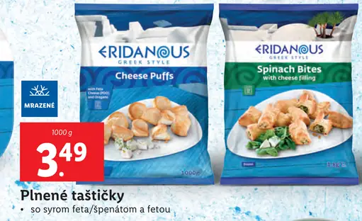 Eridanous Plnené taštičky so syrom