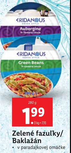 Eridanous Zelené fazuľky/Baklažán