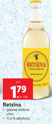 Retsina Grécke stolové víno