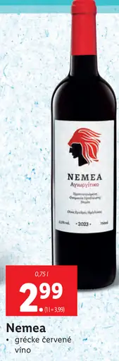 Nemea grécke červené víno