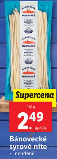 Milko Bánovecké syrové nite