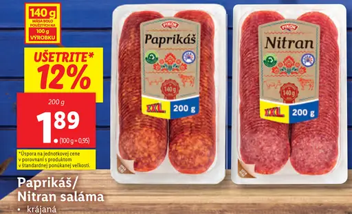 LE & CO Nitran/Paprikáš saláma
