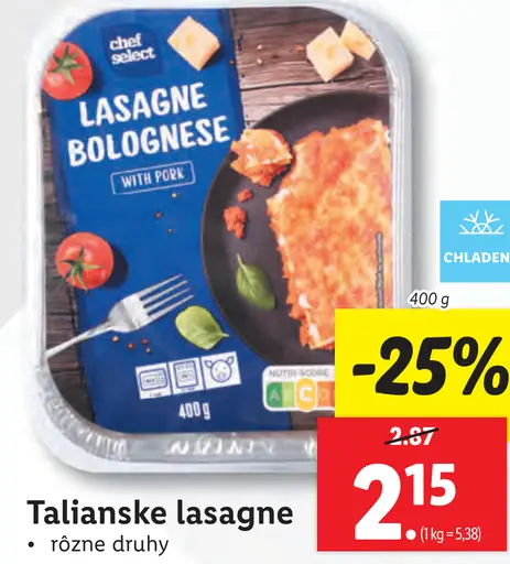 Chef Select Talianske lasagne