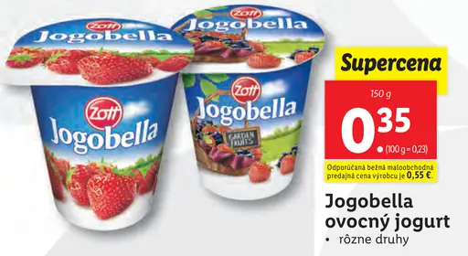 Jogobella ovocný jogurt