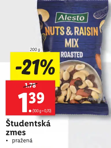 Alesto Študentská zmes pražená