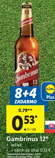 Gambrinus plechovka