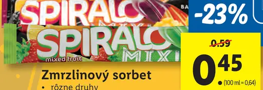 Spiralo Zmrzlinový sorbet