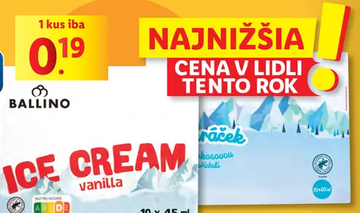 Ballino Vanilkové nanuky
