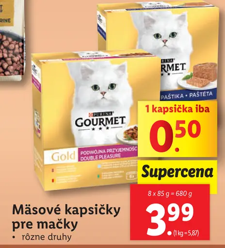 Gourmet Mäsové kapsičky pre mačky
