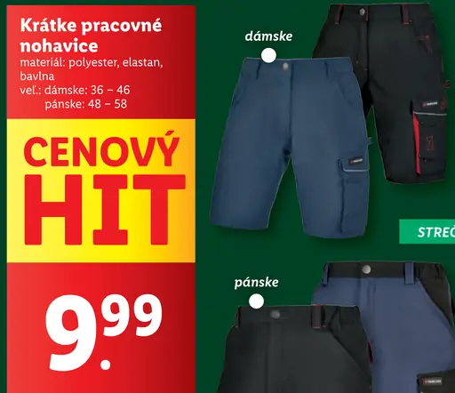 Parkside Krátke pracovné nohavice