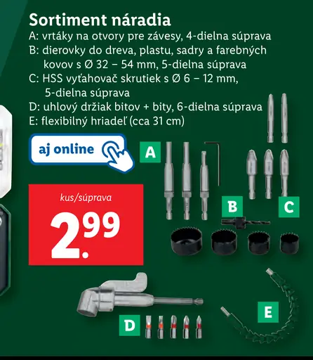 Parkside Súprava bitov/nástrčných kľúčov