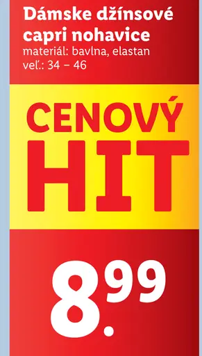 Esmara Dámske džínsové capri nohavice