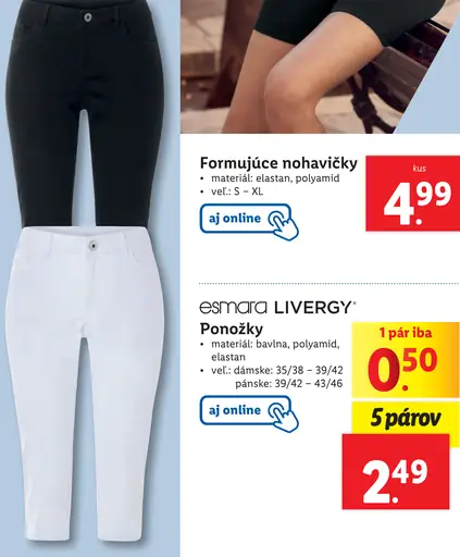 Esmara Formujúce nohavičky