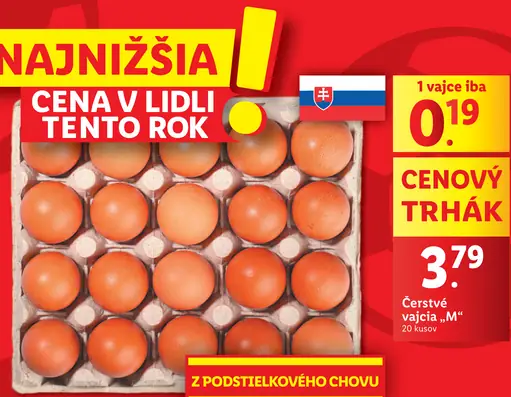 Čerstvé vajcia "M"