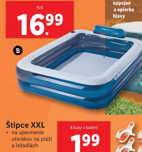 Štipce XXL na upevnenie uterákov na pláži a ležadlách