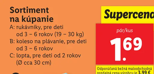 Sortiment na kúpanie