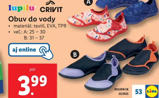 Lupilu Crivit Obuv do vody
