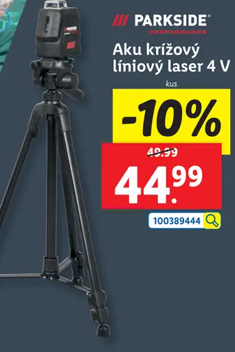 Parkside Aku krížový líniový laser 4 V