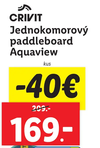 Crivit Jednokomorový paddleboard Aquaview