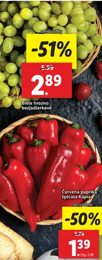 Červená paprika špicatá Kápia