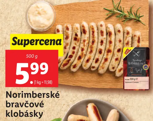 Norimberské bravčové klobásky