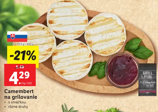 Camembert na grilovanie