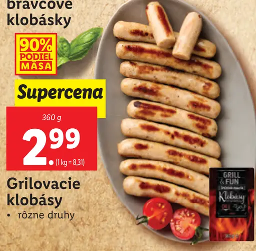 Grilovacie klobásy