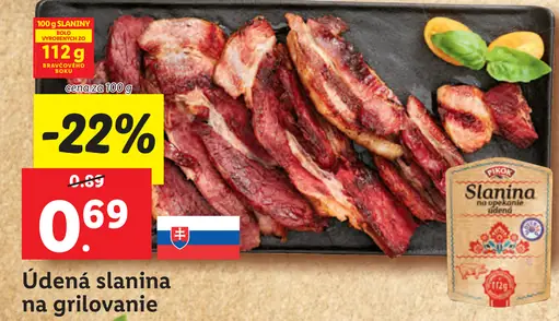 Údená slanina na grilovanie