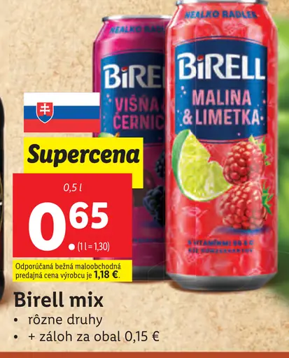 Birell mix plechovka