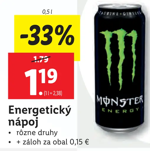 Monster energetický drink plechovka