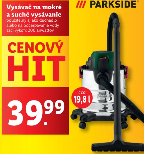 Parkside Vysávač na mokré a suché vysávanie