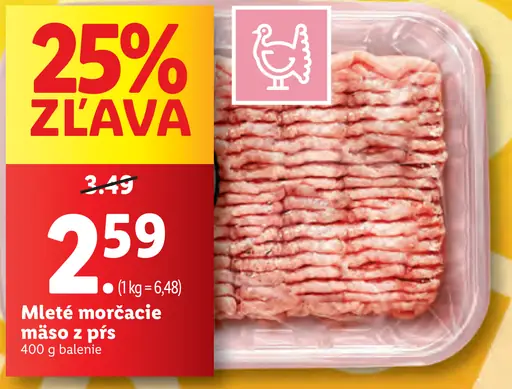 Mleté morčacie mäso