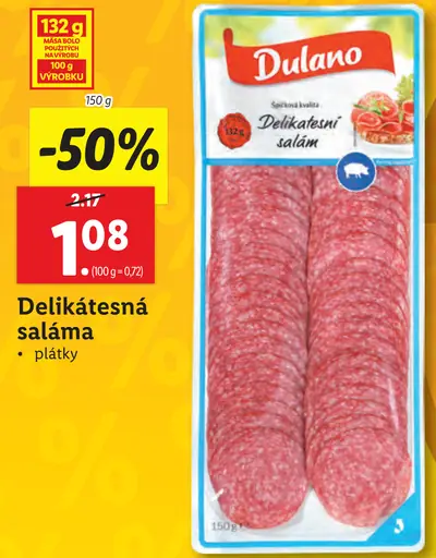 Dulano Delikátesná saláma plátky