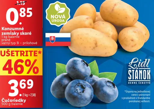 Lidl Konzumné zemiaky skoré