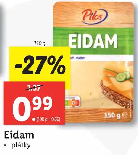 Pilos Eidam plátky