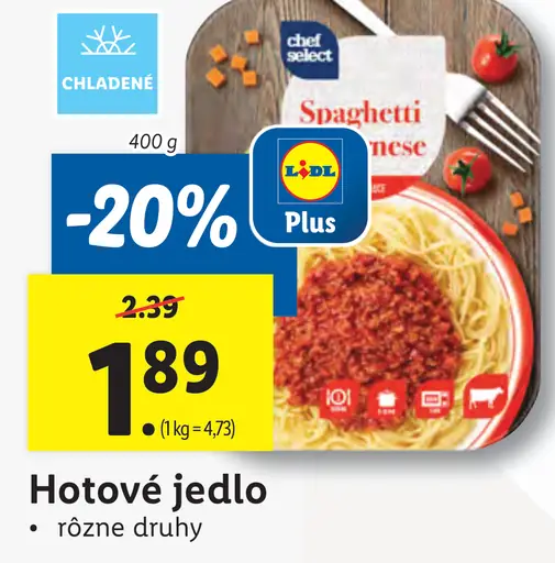 Chef Select Hotové jedlo