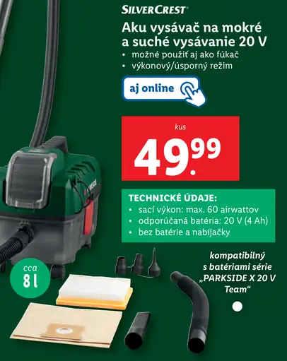 Silvercrest Aku vysávač