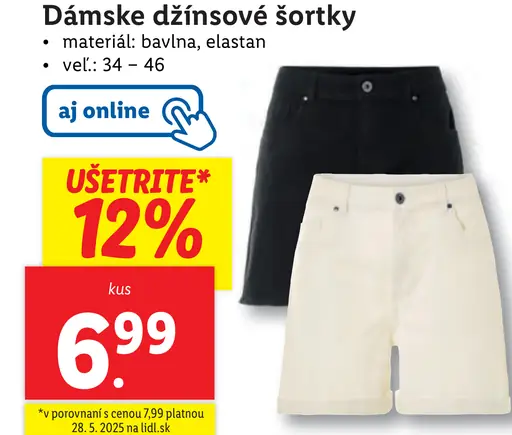 Dámske džínosové šortky