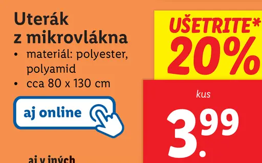 Uterák z mikrovlákna