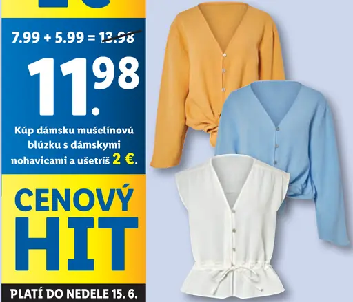 Dámska mušelínová blúzka