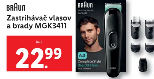 Braun zastrihávač vlasov a brady MGK3411