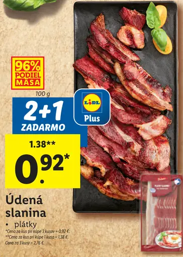 Údená slanina plátky