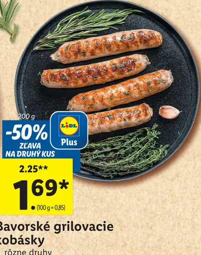 Grill & Fun Bavorské grilovacie klobásky