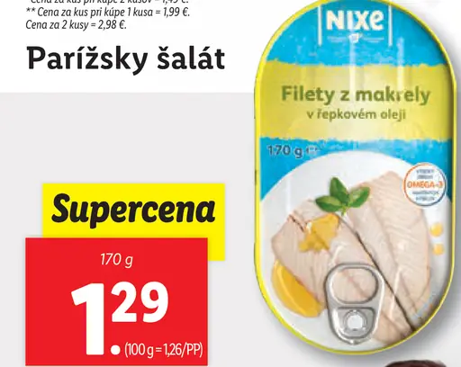 Nixe Makrela filety v repkovom oleji