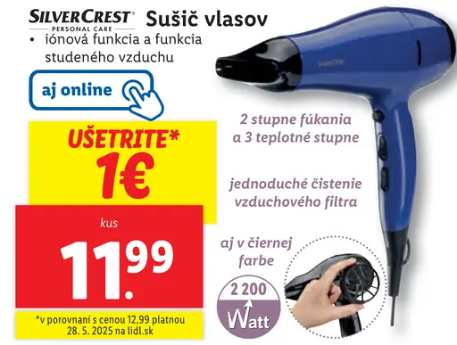 SilverCrest Sušič vlasov