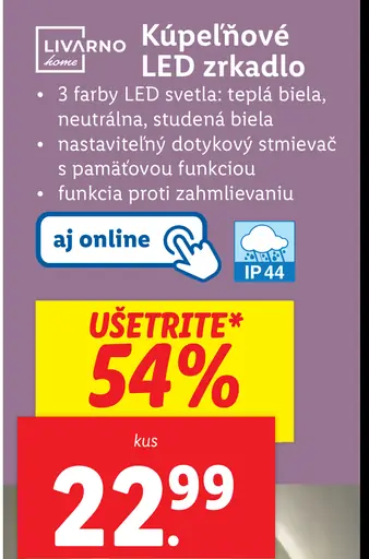 Livarno Kúpeľňové LED zrkadlo