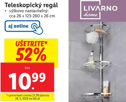 Livarnox Teleskopický regál