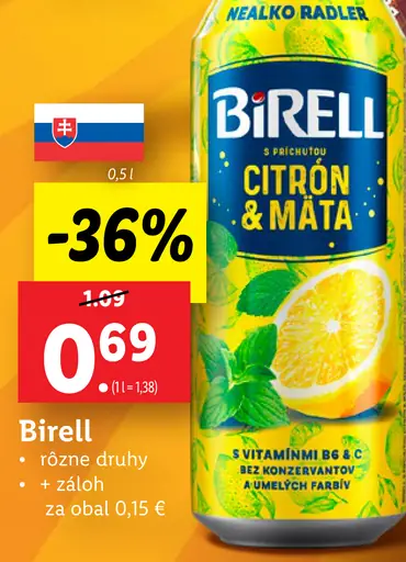 Birell plechovka