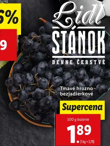 Tmavé hrozno bezjadierkové