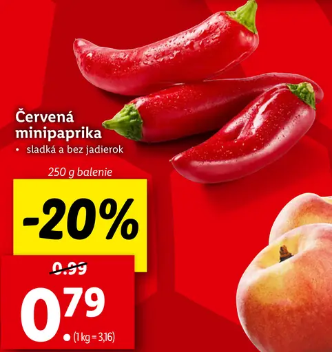 Červená minipaprika